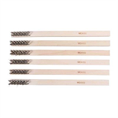 GUNSMITH HEAVY DUTY BRUSH, SS WIRE, STRAIGHT, 6 PACK