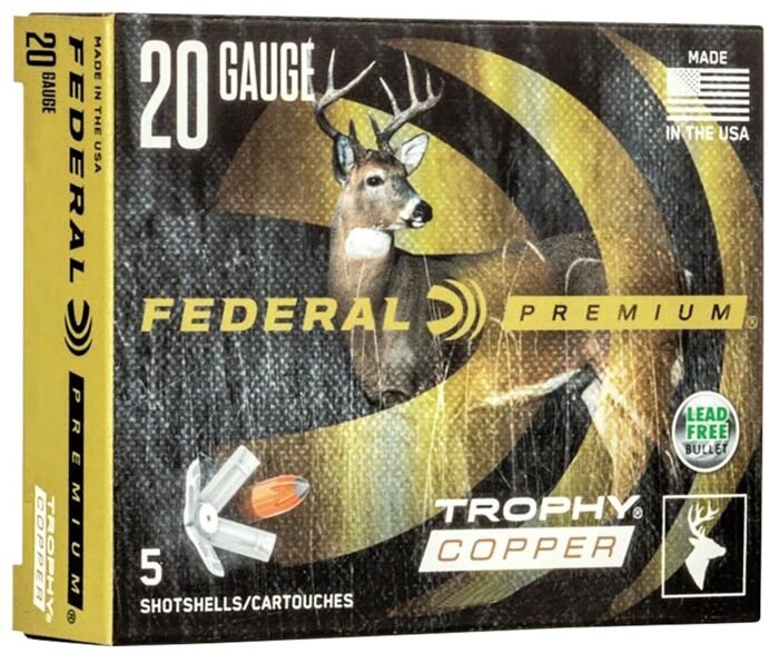 FEDERAL 20GA 2-3/4"  275GR FREIGHT TRAIN COPPER SABOT SLUG 5 RD/BX 10 BX/CS