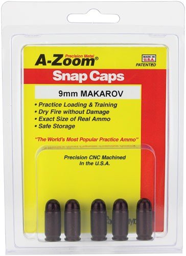 Alternative view of A-ZOOM METAL SNAP CAP 9X18MM - 9MM MAKAROV 5-PACK