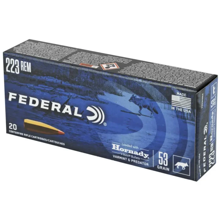 Alternative view of FEDERAL 223 REM 53GR HORNADY V-MAX 20 RD/BX 10 BX/CS