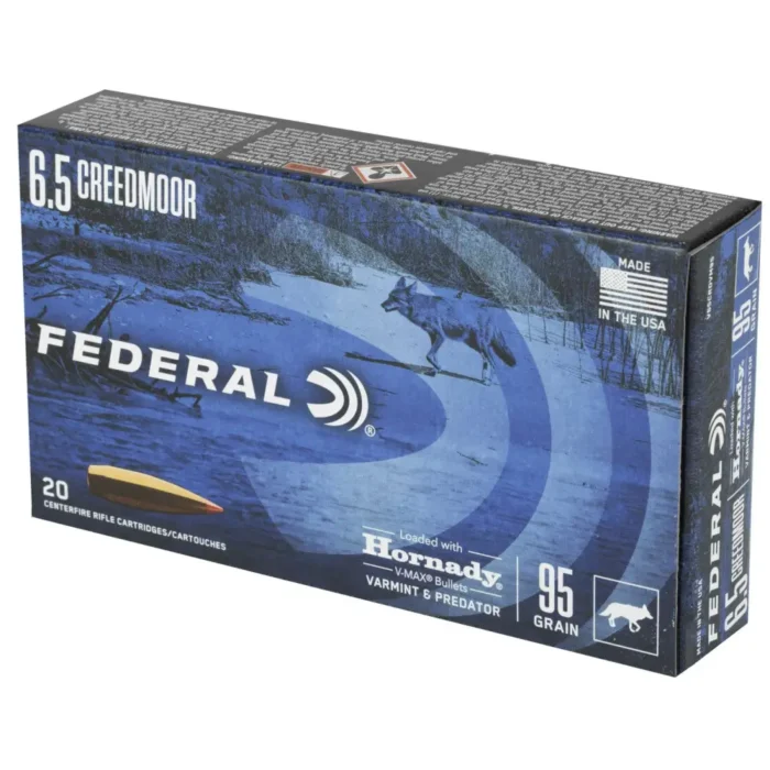 Alternative view of FEDERAL 6.5 CREEDMOOR 95GR HORNADY V-MAX 20 RD/BX 10 BX/CS