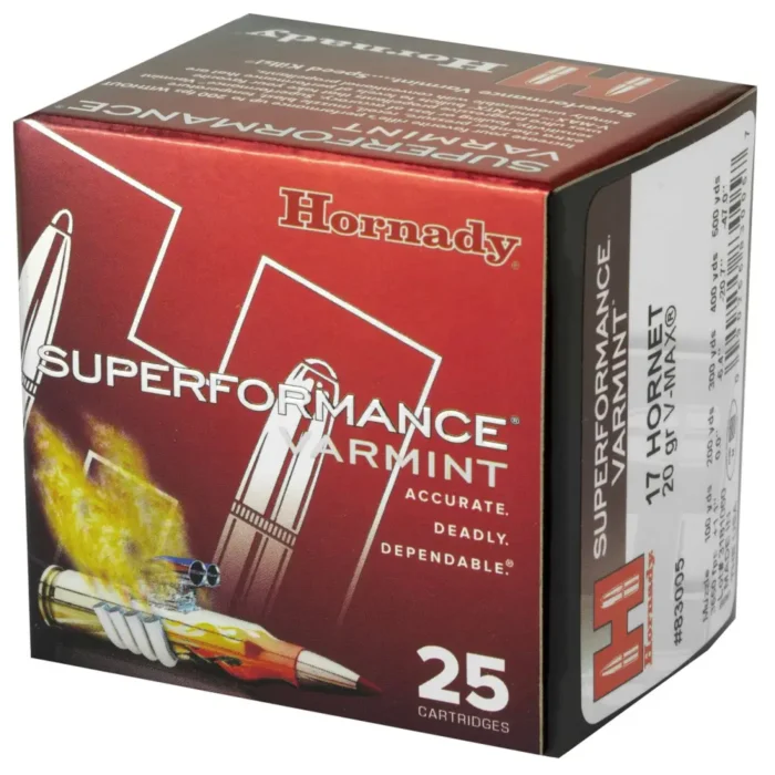 Alternative view of HORNADY SUPERFORMANCE VARMINT 17HORNET 20GR V-MAX 25RD BX 250RD CASE