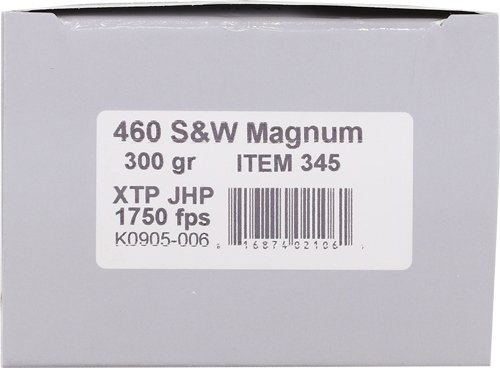 Alternative view of UNDERWOOD 460 SW MAG 300GR - XTP JHP 20BX/10CS