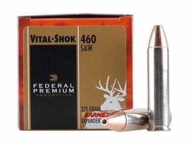 Federal 460 S&W Magnum Ammunition Premium Vital-Shok P460XB1 275 Grain Barnes XPB Hollow Point Lead-Free 20 rounds