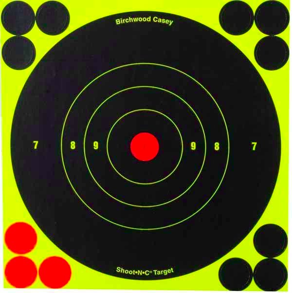Birchwood Casey Shoot-N-C 6" Reactive Self-adhesive Targets 60/ct