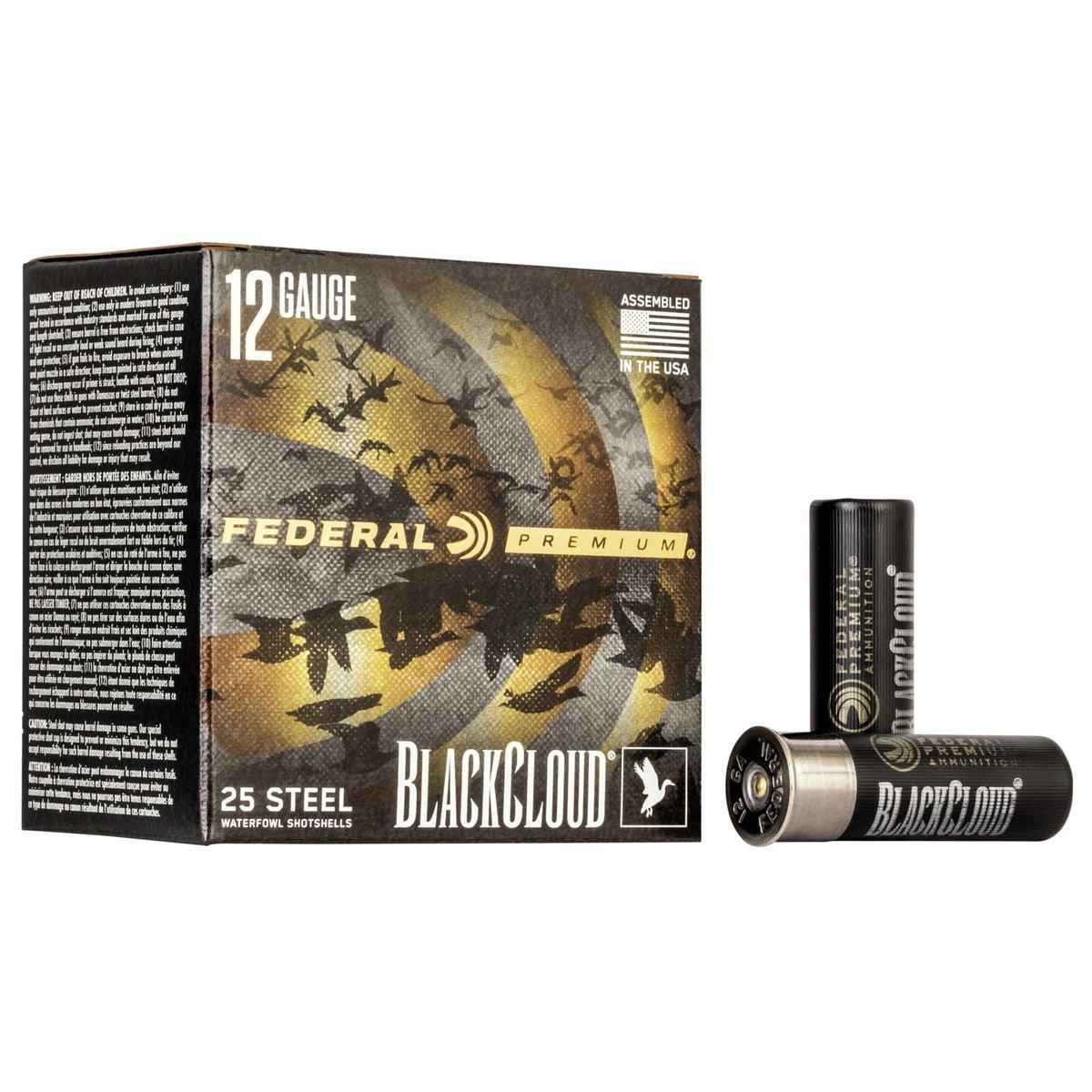 Federal Black Cloud FS Steel Shotshells 12 ga 3" 1-1/4oz #4 1450 fps 25/ct