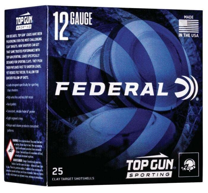 Federal Top Gun Sporting Shotshells 12 ga 2-3/4" 1oz 1300 fps #7.5 25/ct