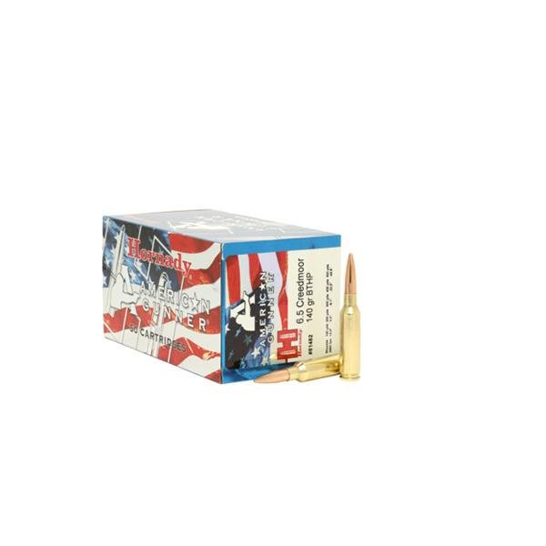 Hornady American Gunner Bulk Rifle Ammunition 6.5 Creedmoor 140 gr BTHP 2690 fps 50/ct