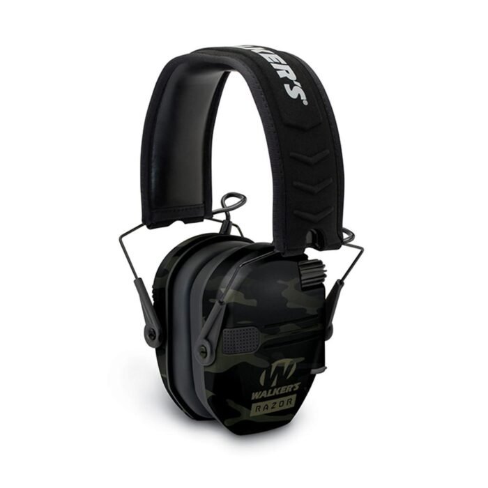 Walker's Razor Slim Shooter Folding Electronic Muff--Camo Grey