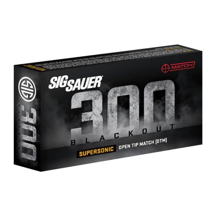 Sig Sauer Match Supersonic Rifle Ammunition .300 AAC Blackout 125gr OTM 2200 fps 20/ct