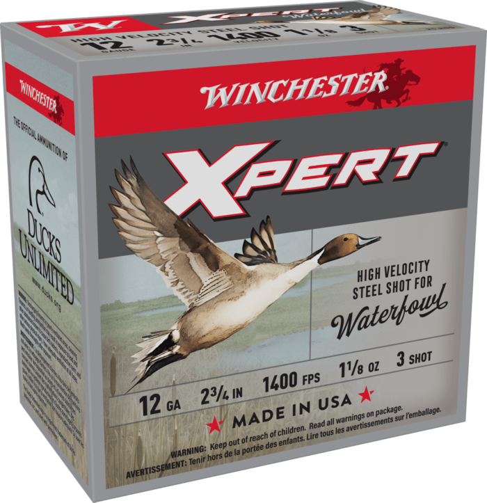 WINCHESTER SUPER X XPERT H.V. STEEL 12GA 2-3/" 1-1/8OZ #3 25RDS BX 250RD CASE