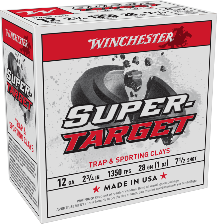 WINCHESTER SUPER TARGET 12 GA 2-3/4" #7.5  1 OZ 1350 FPS 25 RD/BX 10 BX/CS