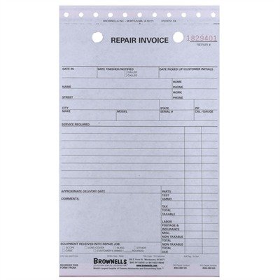 REPAIR LOG INVOICE FORMS, 3-PART, 100 PACK