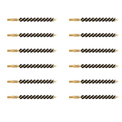 HEAVY WEIGHT NYLON RIFLE BRUSH 243/25 CALIBER 12 PACK