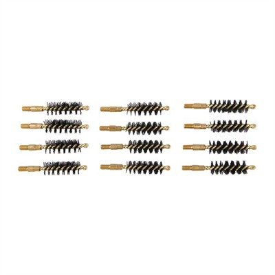 HEAVY WEIGHT BRUSH, NYLON, 9MM/.38/.357 CAL PISTOL, 12 PACK