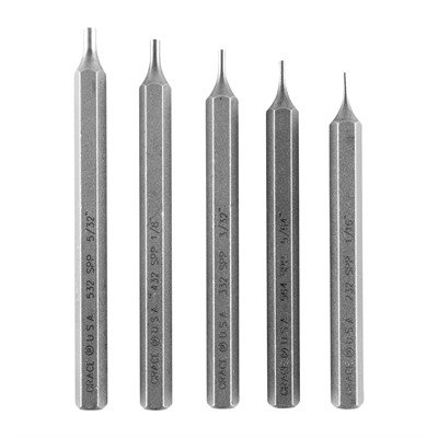 5 PIECE SHORT PIN PUNCH SET