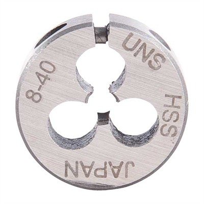 ROUND WIRE GAUGE CARBON DIE 13/16â? DIAMETER 8-40 THREAD