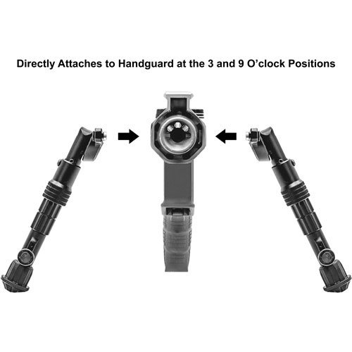 Alternative view of UTG BIPOD RECON FLEX M-LOK - MATTE BLK CENTER H 5.7"-8"