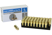STV Technology 9mm 124 Grain Boxer Primed Full Metal Jacket Brass Case 50 Round Box