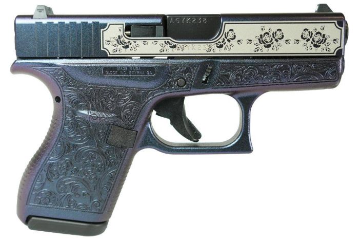 Glock 42 "Glock & Roses Mongoose Purple" Handgun .380 ACP 6rd Magazines (2) 3.2" Barrel USA